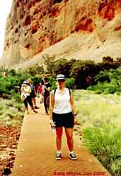 Tour of the Olgas on New Years Day 2000.